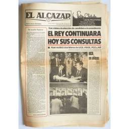 Periódico El Alcázar 31 enero 1981. El Rey continuará hoy sus consultas