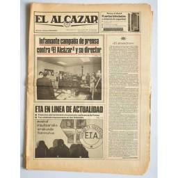 Periódico El Alcázar 1 marzo 1981. Infame campaña contra El Alcázar