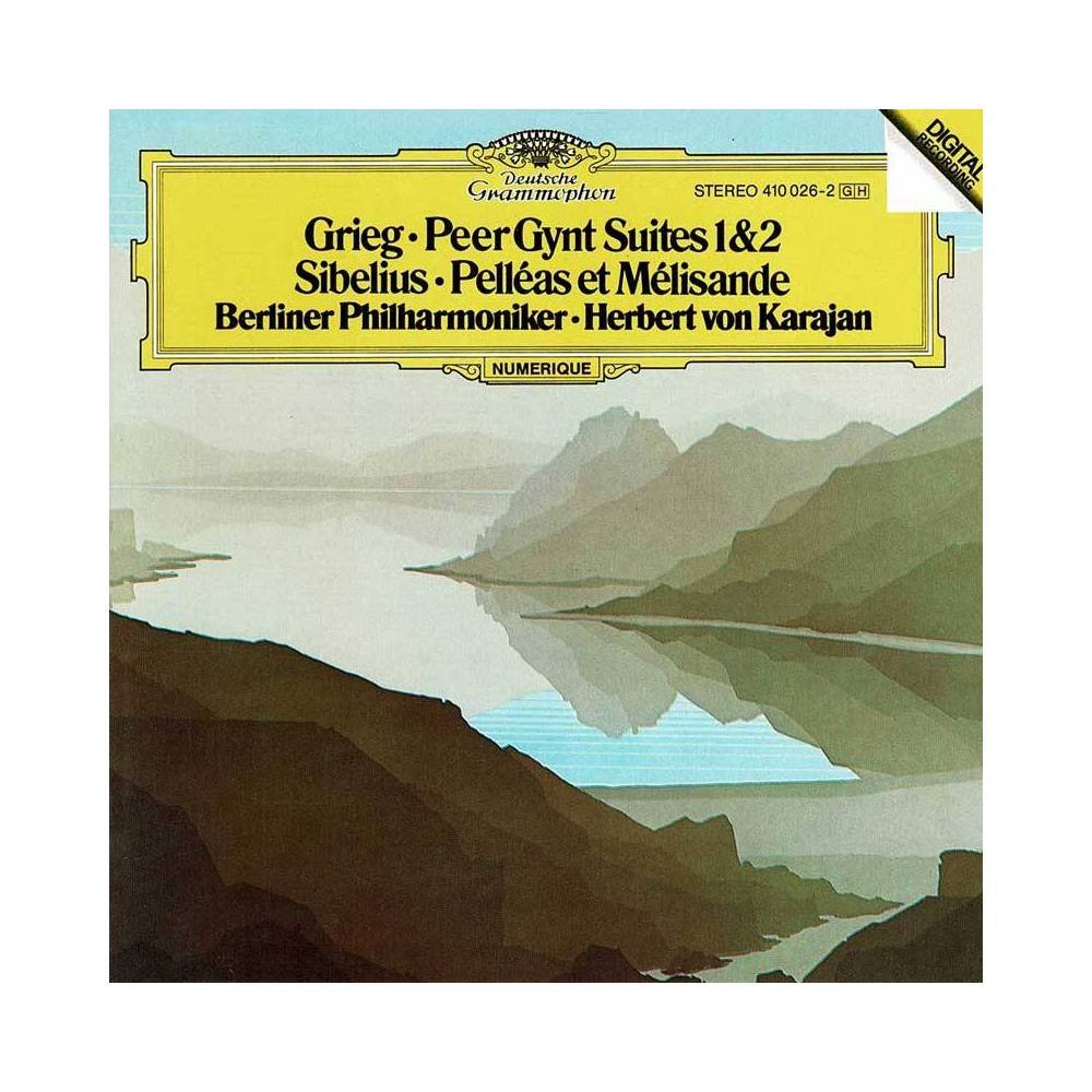 Grieg, Sibelius, Berliner Philharmoniker, Herbert von Karajan - Peer Gynt Suites 1 & 2 / Pelléas Et Mélisande. CD