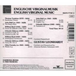 Gustav Leonhardt - Englische Virginalmusik / English Virginal Music. CD