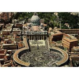 Postal Italia. Roma. Basilica di S. Pietro vista dall'aereo