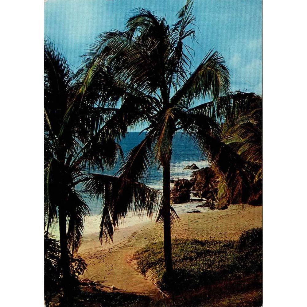 Postal Antilles. Guadeloupe. Plage de Ferry No. 223