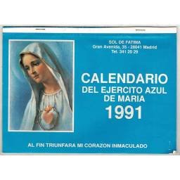 Calendario del Ejército Azul de María 1991. Completo