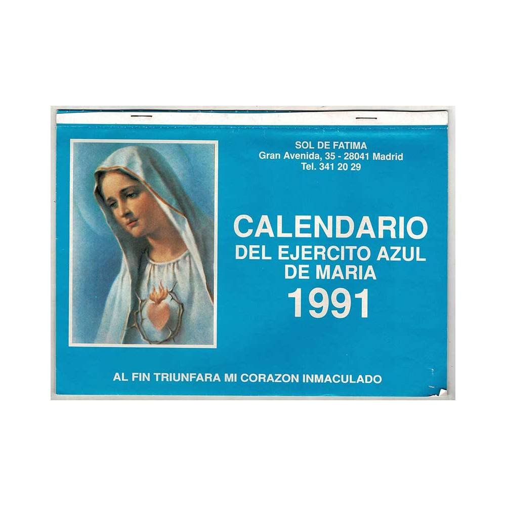 Calendario del Ejército Azul de María 1991. Completo