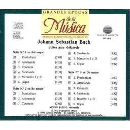 Grandes Épocas de la Música. Johann Sebastian Bach - Suites para violoncelo. CD