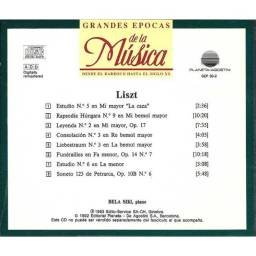 Grandes Épocas de la Música. Liszt - Estudios No. 5 y No. 6. Obras varias. CD