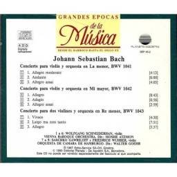 Grandes Épocas de la Música. Johann Sebastian Bach - Conciertos para violín y orquesta. CD