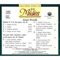 Grandes Épocas de la Música. Dvorák - Sinfonía No. 8. Trío Dumky. CD