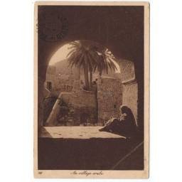 Postal Túnez. Au village arabe. Nº 166. Circulada 1931