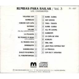 Rumbas para Bailar. Los Chamarones. Vol. 3. CD