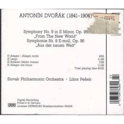 Antonín Dvořák - Slovak Philharmonic Orchestra, Libor Pešek - Symphony No. 9 From The New World. CD