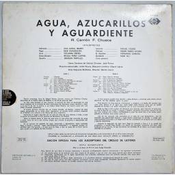 R. Carrión, F. Chueca - Agua, Azucarillos y Aguardiente. LP