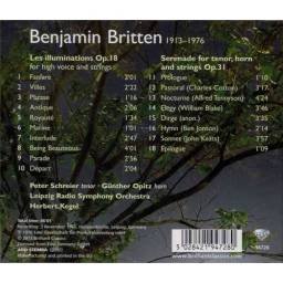 Benjamin Britten, Peter Schreier - Serenade For Tenor, Horn And Strings, Les Illuminations. CD