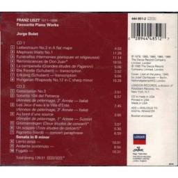 Liszt. Jorge Bolet - Liebestraum / Favorite Piano Works. Beliebte Klavierwerke. 2 x CD