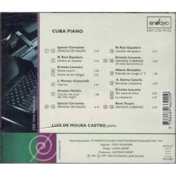 Luiz De Moura Castro - Cuba Piano. CD