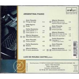 Luiz De Moura Castro - Argentina Piano. CD