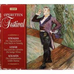 Strauss, Kálmán, Franz Lehár - Operetten Festival. 5 x CD