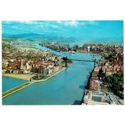 Postal Vizcaya. Bilbao. Vista panorámica aérea, Puente de Vizcaya No. 57