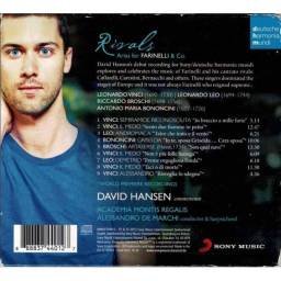 David Hansen, Alessandro De Marchi - Rivals - Arias For Farinelli & Co. CD