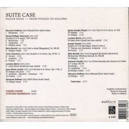 Chiara Zanisi, Stefano Barneschi - Suite Case: Violin Duos From Vivaldi To Sollima. CD