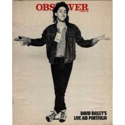 Observer Magazine 18th August 1985. David Bailey's Live Aid Portfolio. Bob Geldof