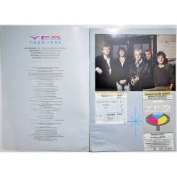 Yes World Tour 1984. Programa gira + entradas