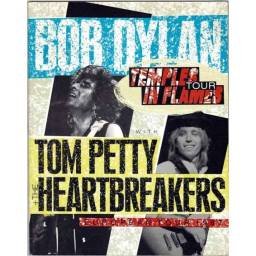 Bob Dylan with Tom Petty and The Heartbreakers. Temples in Flames European Tour 1987. Programa gira