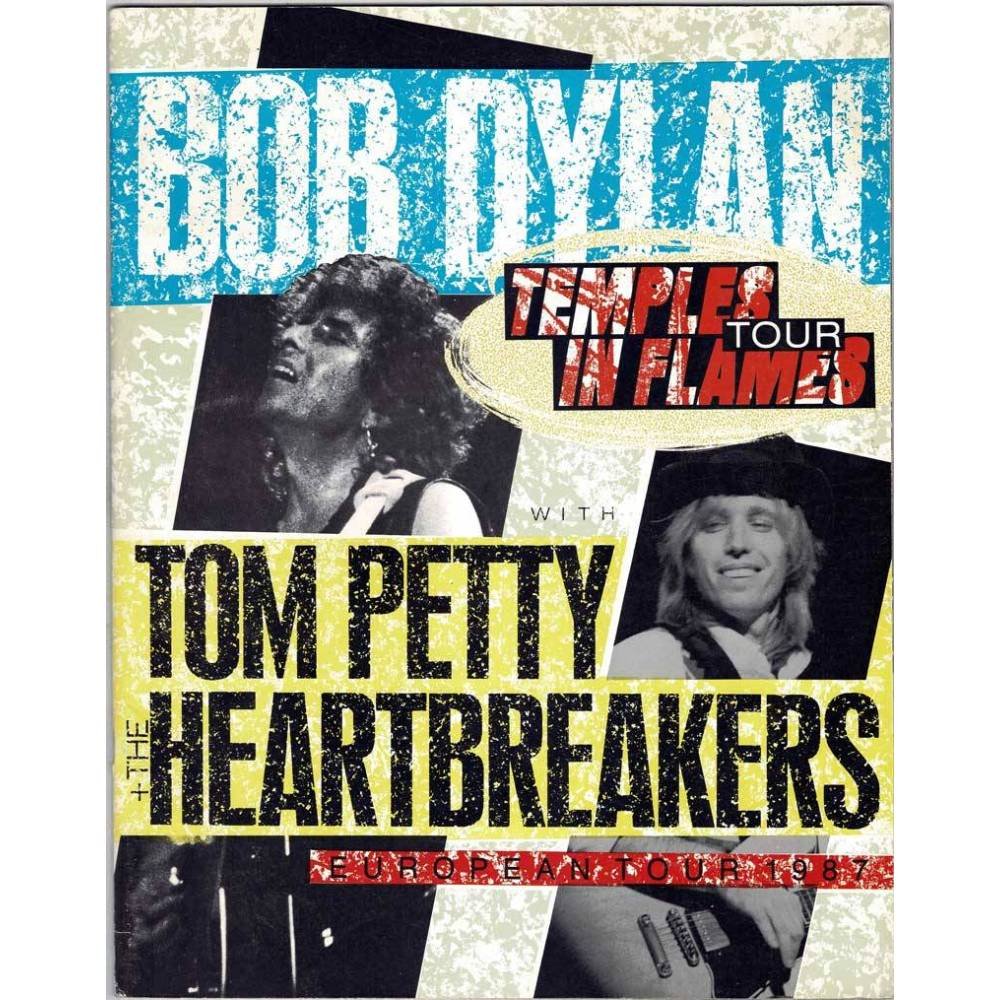 Bob Dylan with Tom Petty and The Heartbreakers. Temples in Flames European Tour 1987. Programa gira