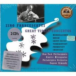 Zino Francescatti - Great Violin Concertos. 2 x CD