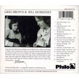 Bill Morrissey & Greg Brown - Friend Of Mine. CD