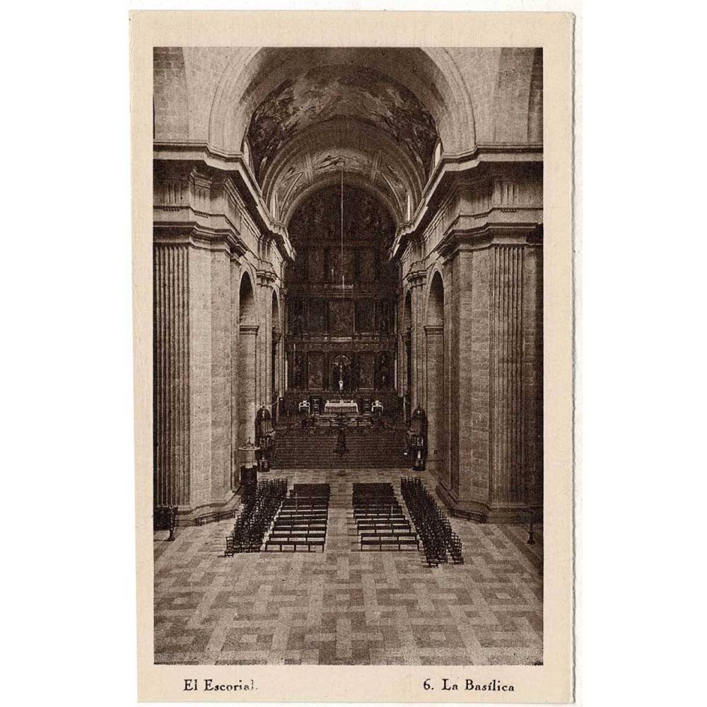 Postal Madrid. Monasterio de El Escorial. La Basílica No. 6