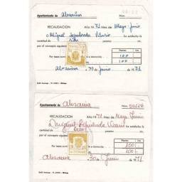 Dos recibos de suministro...