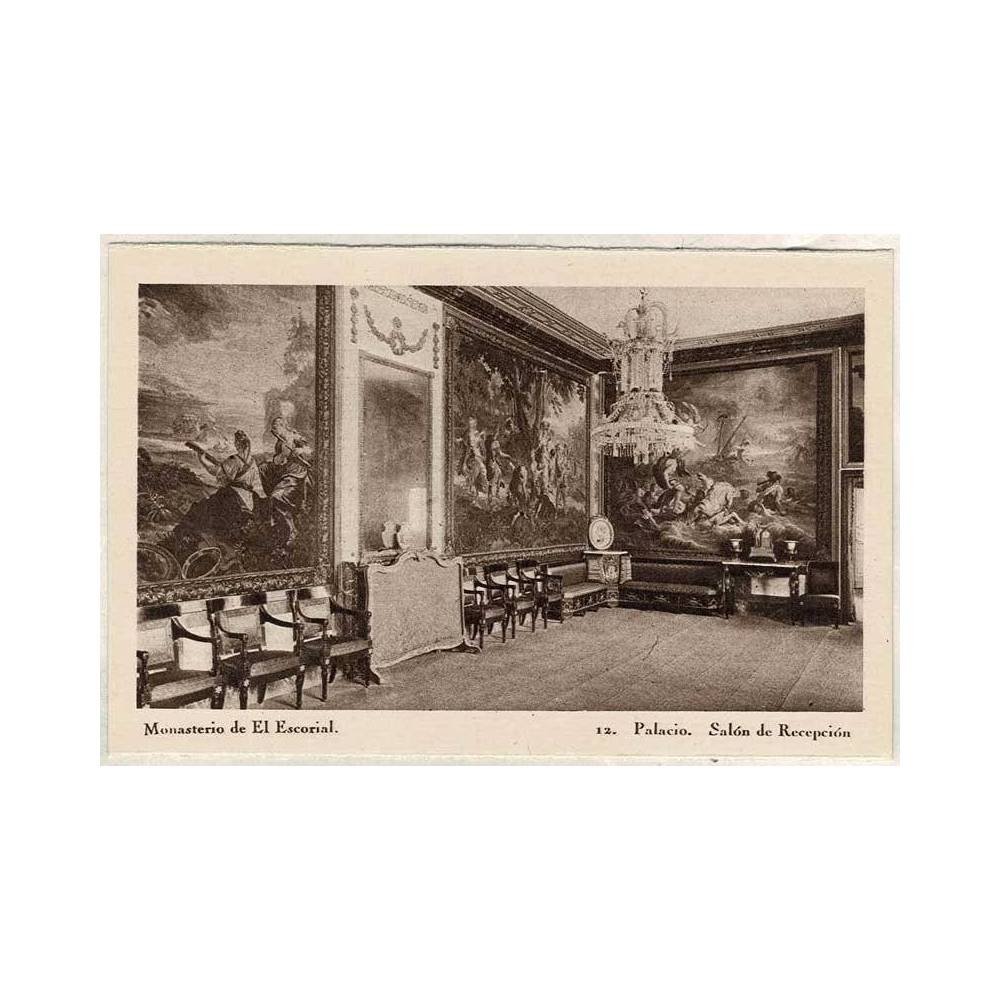 Postal Madrid. Monasterio de El Escorial. Palacio. Salón Recepción No. 12