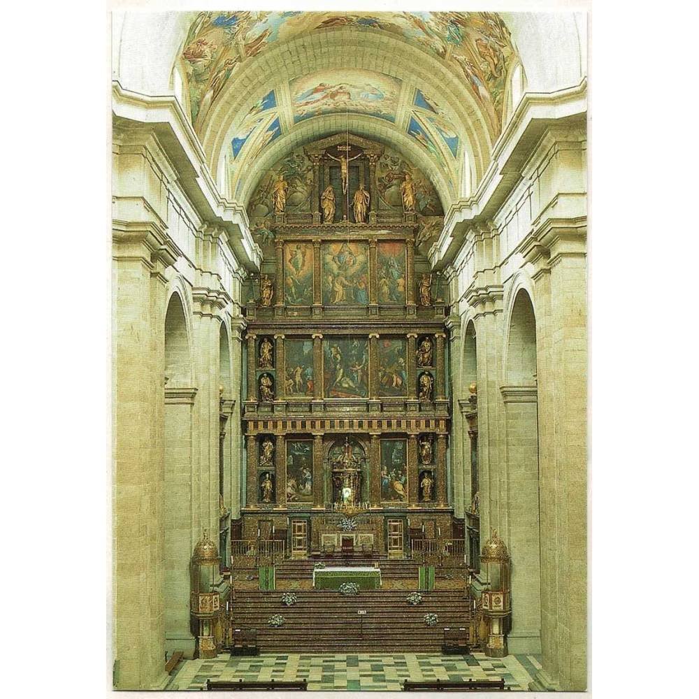 Postal Madrid. El Escorial. Basílica. Retablo Mayor en mármol No. 49E