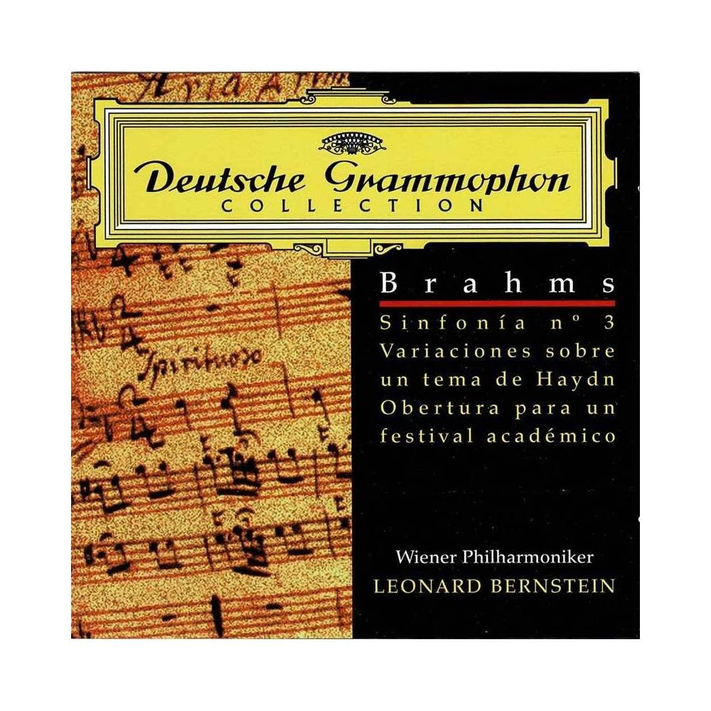 Brahms, Leonard Bernstein - Sinfonía No. 3. Variaciones sobre un tema de Haydn. Obertura para un festival académico. CD