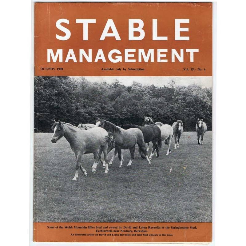 Stable Management Oct/Nov 1978. Vol. 15. No. 4