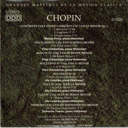 Chopin - Concierto para piano y orquesta No. 2. Nocturnos. Minute. Valses. Fantasías. Improntus. CD