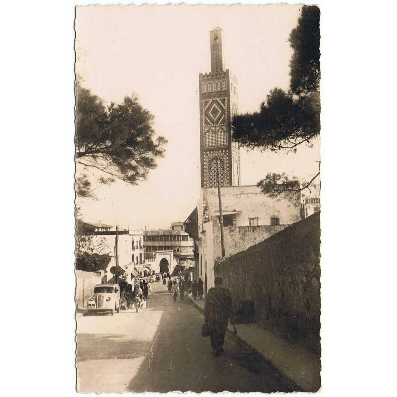Postal Tanger. La grande Mosquée du grand Socco