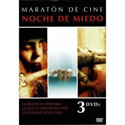 Maratón de Cine. Noche de Miedo. La Profecía: Omen 666. Lo que la verdad esconde. Las colinas tienen ojos. 3 x DVD