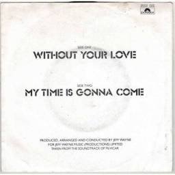 Roger Daltrey - Without Your Love / My Time is Gonna Come. Single