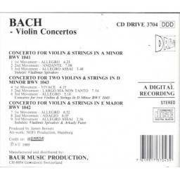 Johann Sebastian Bach - Violin Concertos. CD