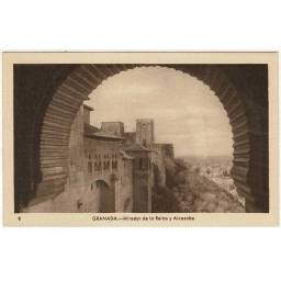 Postal Granada. Mirador de la Reina y Alcazaba No. 8