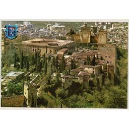 Postal Granada. Vista general de la Alhambra Serie 45 No. 71