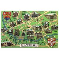 Postal Cambridge Map, UK. Sin circular
