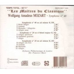 Wolfgang Amadeus Mozart, Orchestre Philharmonique de Londres, F. Macci - Symphonie Nr. 40. CD