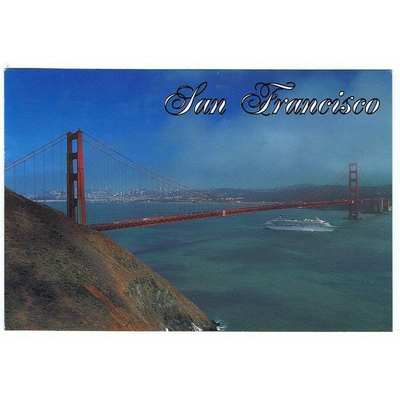 Postal USA. San Francisco. The Golden Gate Bridge. Circulada 1996