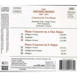 Mendelssohn. Benjamin Frith. Hugh Tinney - Concertos For Two Pianos. CD