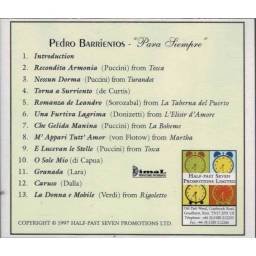 Pedro Barrientos - Para Siempre. CD (firmado)