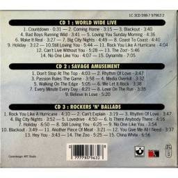 Scorpions - World Wide Live. Savage Amusement. Best Of Rockers N' Ballads. 3 x CD