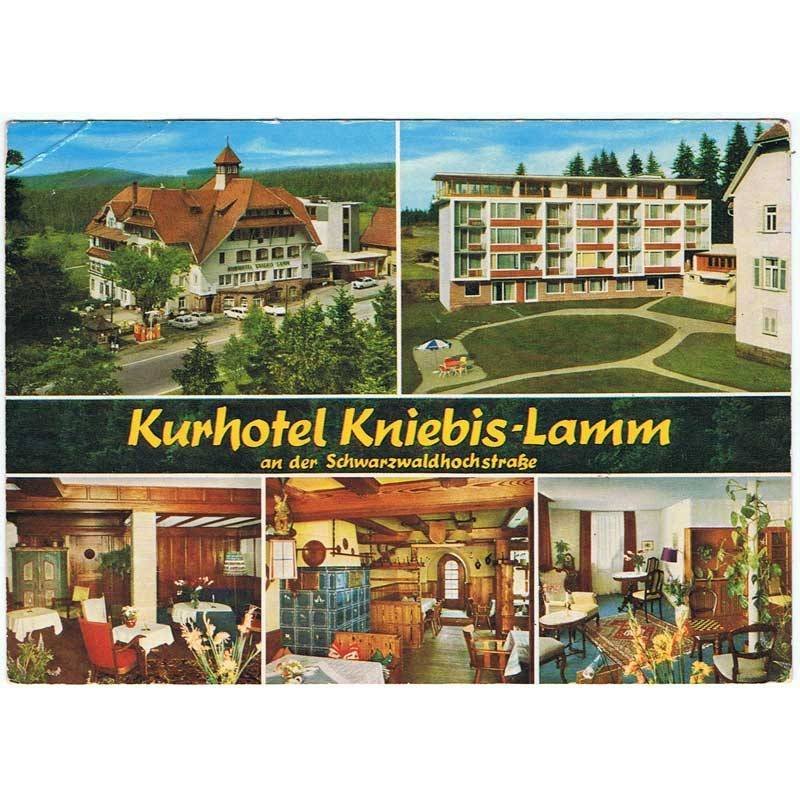 Postal Alemania. Kurhotel Kniebis-Lamm an der Schwarzwaldhochstrasse. FD 521 H 398 MAC